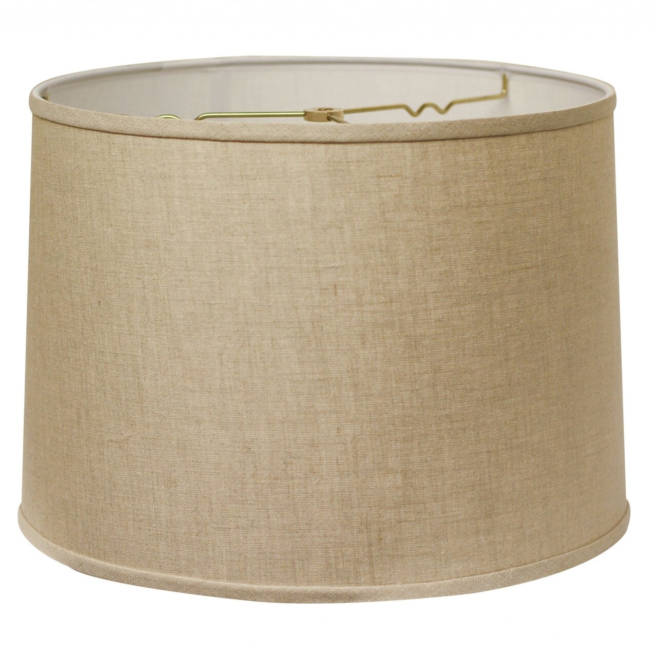 Edge Collections - 13" - Brown - Mid-Century Modern Drum Lampshade - 1 Piece